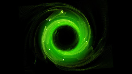 Glowing spiral. The energy flow tunnel.