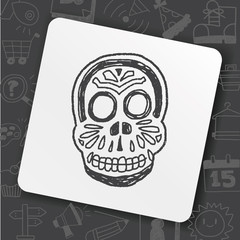 mexican skull doodle