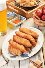 Taiwanese street food - Fried spanish mackerel fillets.