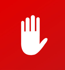 No entry hand sign