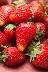 Organic strawberry, fresh fruit.