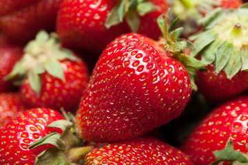 Berry box, delicious strawberry dessert.