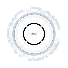 Futuristic HUD  circle background. Virtual reality technology design. Sci-Fi template for games, banners, interface, infographics, artificial intelligence graphical user interface and other