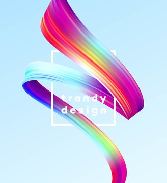 Modern colorful flow poster. Wave Liquid shape in blue color background. Art design for your project. Vector illustration
