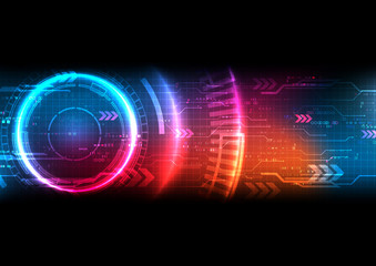 Futuristic Color Technology Background Vector