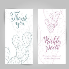 Hand drawn Opuntia ficus-indica