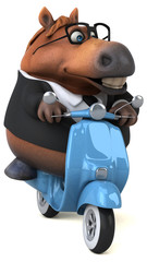 Naklejka premium Fun horse - 3D Illustration