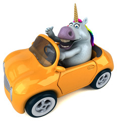 Fun unicorn - 3D Illustration © Julien Tromeur