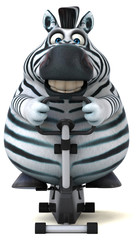 Fun zebra - 3D Illustration