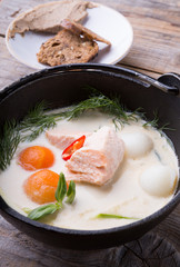 Fish cream soup
