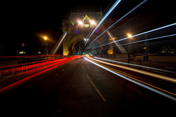 Fototapeta na wymiar London tower bridge, long exposure 