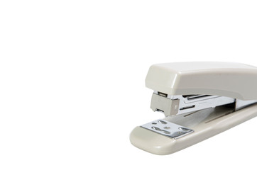 white staples isolated on a white background.with clipping path