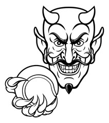 Devil Tennis Sports Mascot