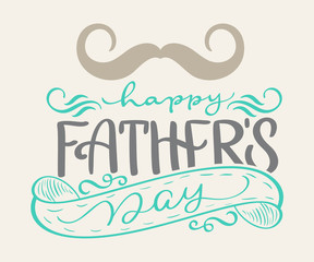happy fathers day Hand drawn lettering fathers quotes. Vector t-shirt or postcard print design, Hand drawn vector calligraphic text design templates, Isolated on white background