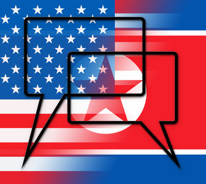 North Korean Peace Talks With America 3d Illustration