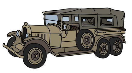 The vintage sand military convertible © vostal