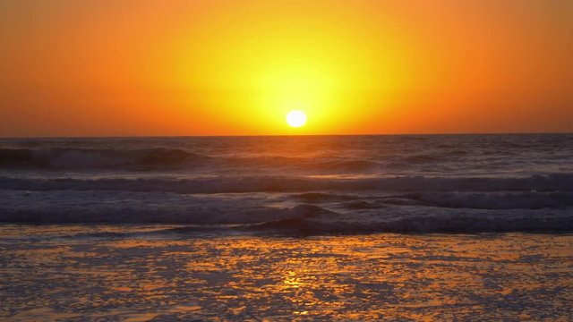 Sunset over sea in 4K Slow motion 60fps