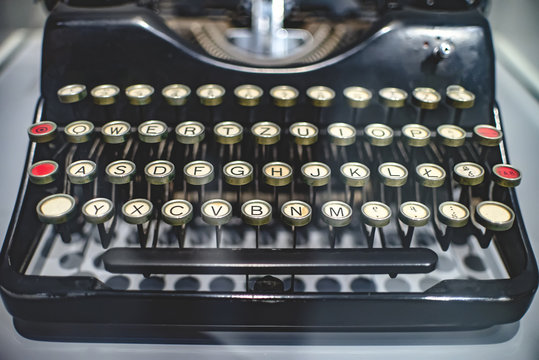 Old mechanical typewriter