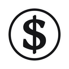 Dollar sign, dollar symbol, vector illustration