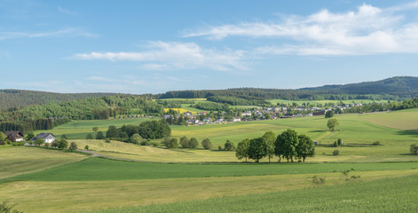 Fototapeta na wymiar Blick auf Bobengrün, Bad Steben