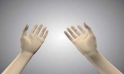 Obraz premium Hands of man