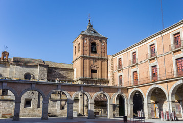 Obraz premium San Juan Bautista church on the central market square of Avila, Spain