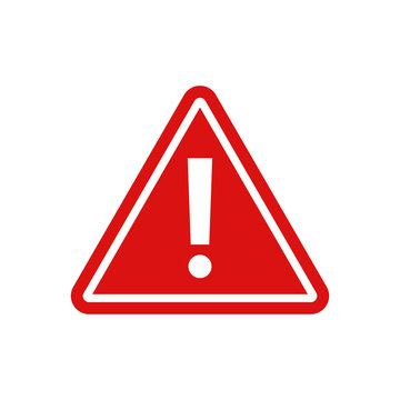 warning - vector icon. warning red sign