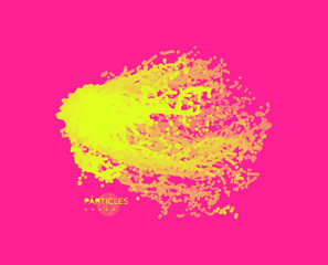 Array with dynamic particles. Vector sound wave. 3d technology style. Abstract background. Vector illustration.