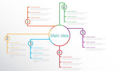 Vector infographic templates used for detailed reports. All 6 topics.