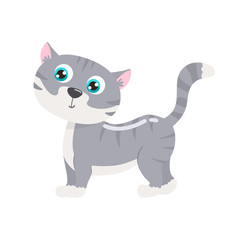 Cute cat vector illustration.