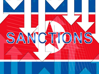 American Economic Sanctions Against North Korea 3d Illustration