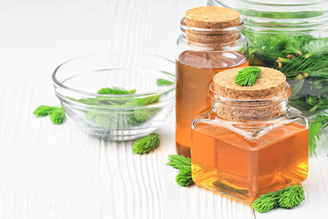 Homemade pine cough syrup