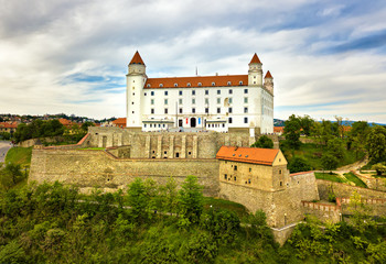 View on Bratislava castle and old town.