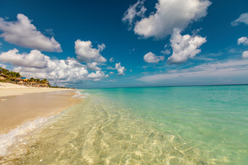 Perfect sandy beach Transparent calm tropical sea