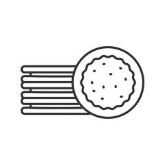 Sandwich cookies linear icon