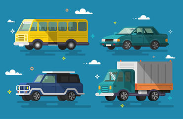 Cars and vehicles transport 
