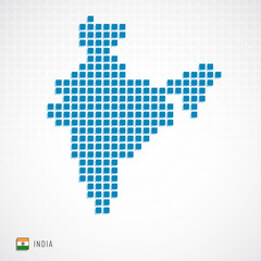 India map and flag icon