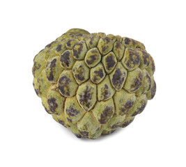 Sweet And Healthy Fruit Custard Apple Also Know as Sitafal, Sweetsop, Annona Squamosa, Sugar Apple, Sitaphal or Anona isolated on White Background