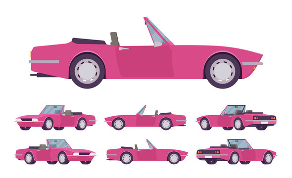 Pink lady cabriolet cat set