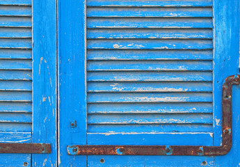 background of old grunge wooden texture with shutters. part of antique old door. For photography product backdrop.