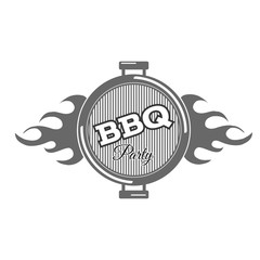 Bbq grill  flame emblem for your design eps 10 vector