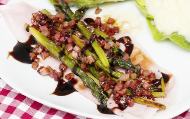 High Angle View of Asparagus Wrapped in Bacon