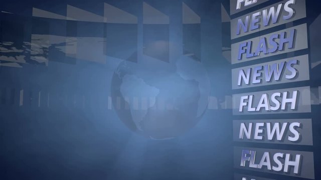 Background with a rotating Globe in 4K for Broadcast, Information Distribution, Webcasts, Entertainment and many other Applications, the Videos are loop-able (3d rendering)