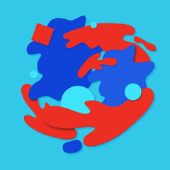 Fluid color covers set. Colorful bubble shapes composition.