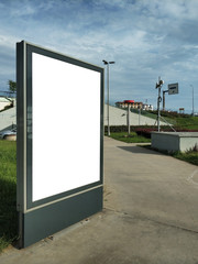 Blank billboard for advertising on the street