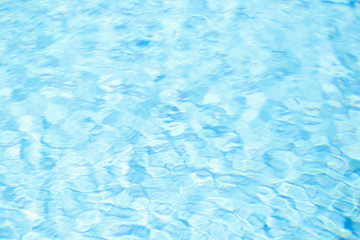Fototapeta na wymiar Blue pastel color background of the water surface in swimming pool