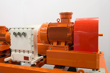 Powerful electric motor for modern industrial equipment at factory