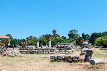 Fototapeta na wymiar Ancient Agora in Kos island, Greece