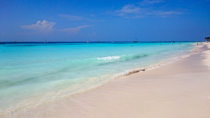 Tropical white beach Zanzibar island