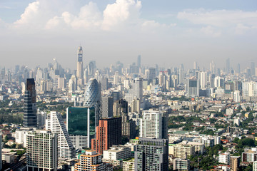 the Metropolitan Bangkok City downtown cityscape urban skyline  Thailand in may 2018 - Cityscape Bangkok city Thailand